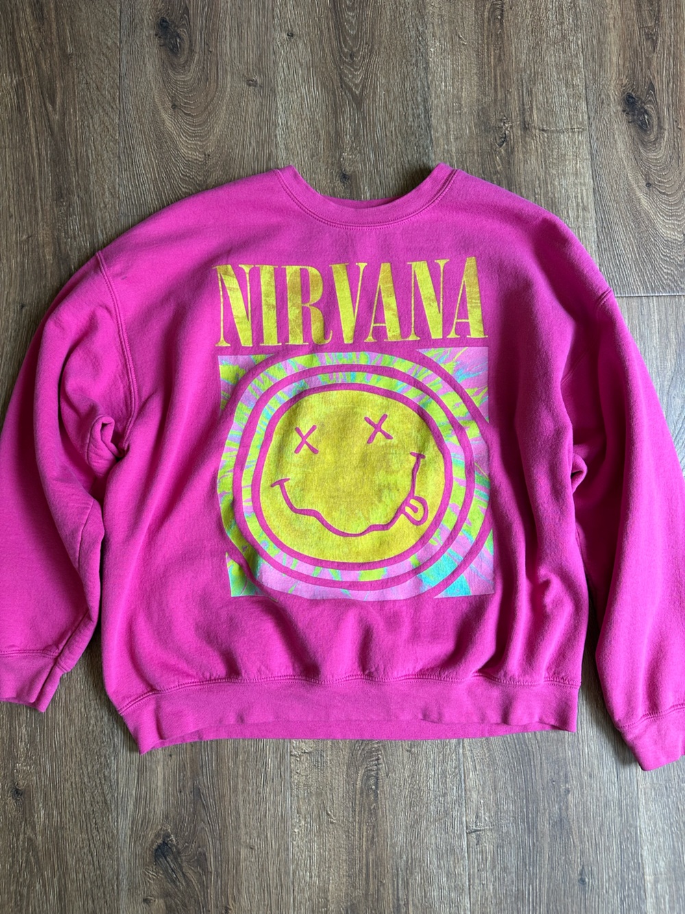 Nirvana Hot Pink Graphic Sweatshirt